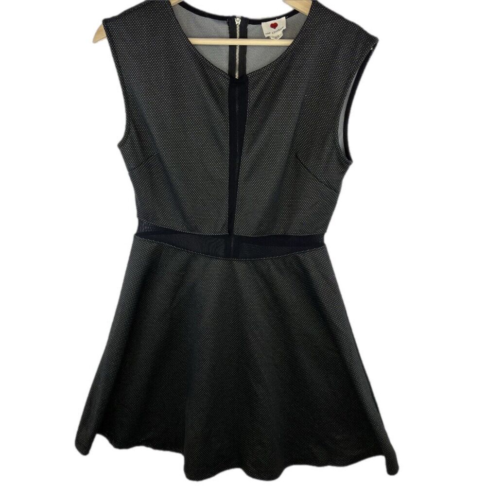 Gothbabe Gothic Women's Little Black Dress Fitted Sleeveless Black Polka Dot Med